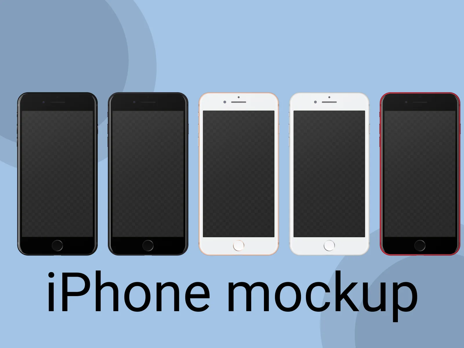 iPhone 8 and iPhone X Editable Mockup for Figma and Adobe XD No 2