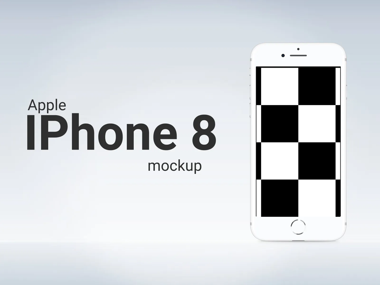 iPhone 8 Plus White Mockup for Figma and Adobe XD No 2