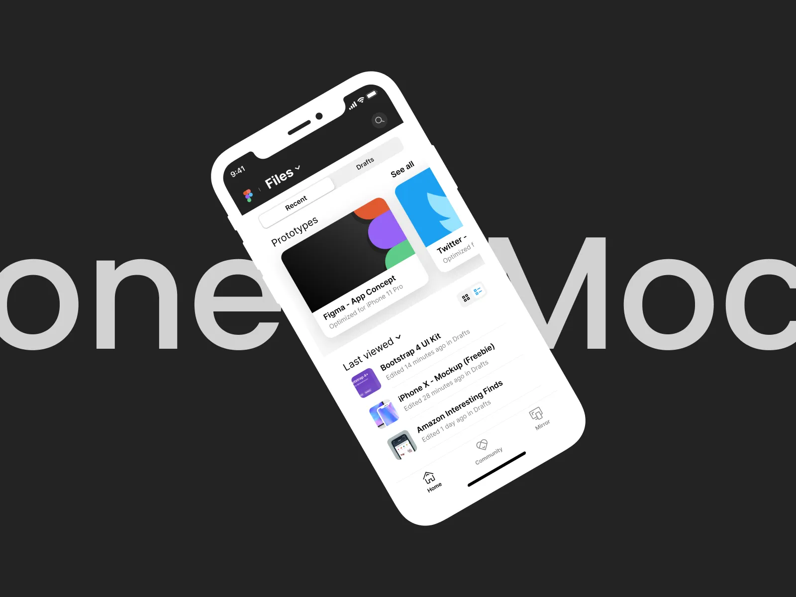 iPhone X Clay Mockup for Figma and Adobe XD No 4