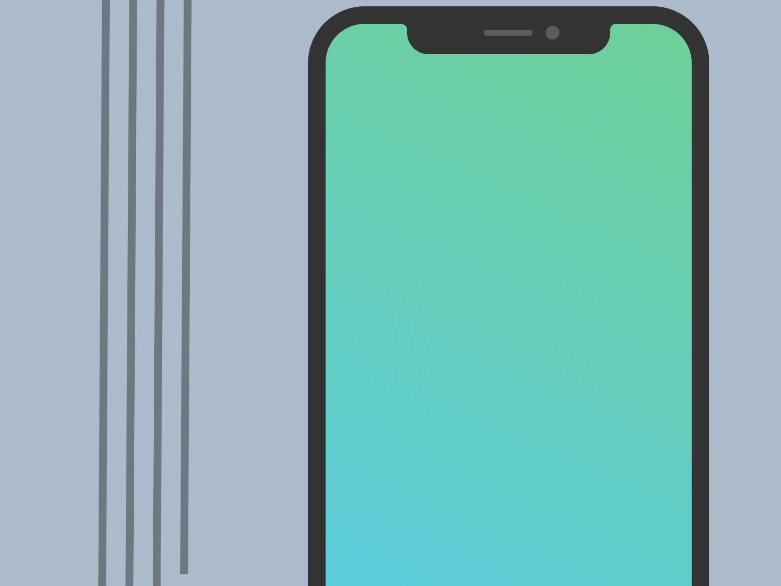 iPhone X Flat Black Mockup for Figma and Adobe XD No 2