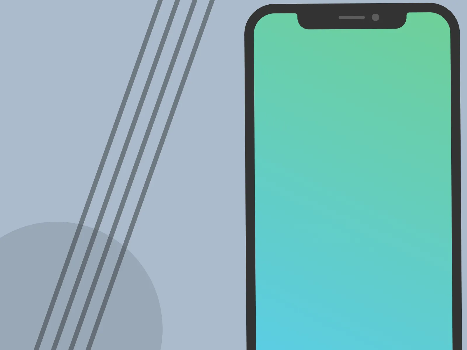 iPhone X Flat Black Mockup for Figma and Adobe XD No 4