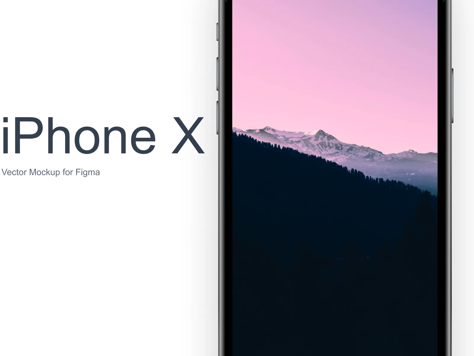 iPhone X Vector Mockup for Figma and Adobe XD No 2