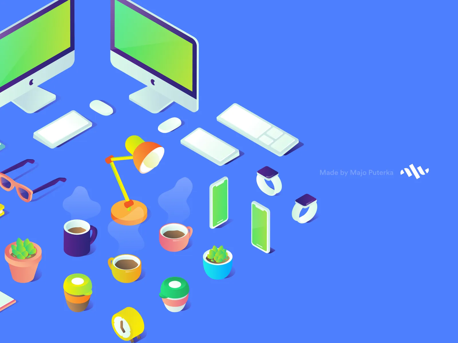 Isometric Illustrations for Figma and Adobe XD No 2