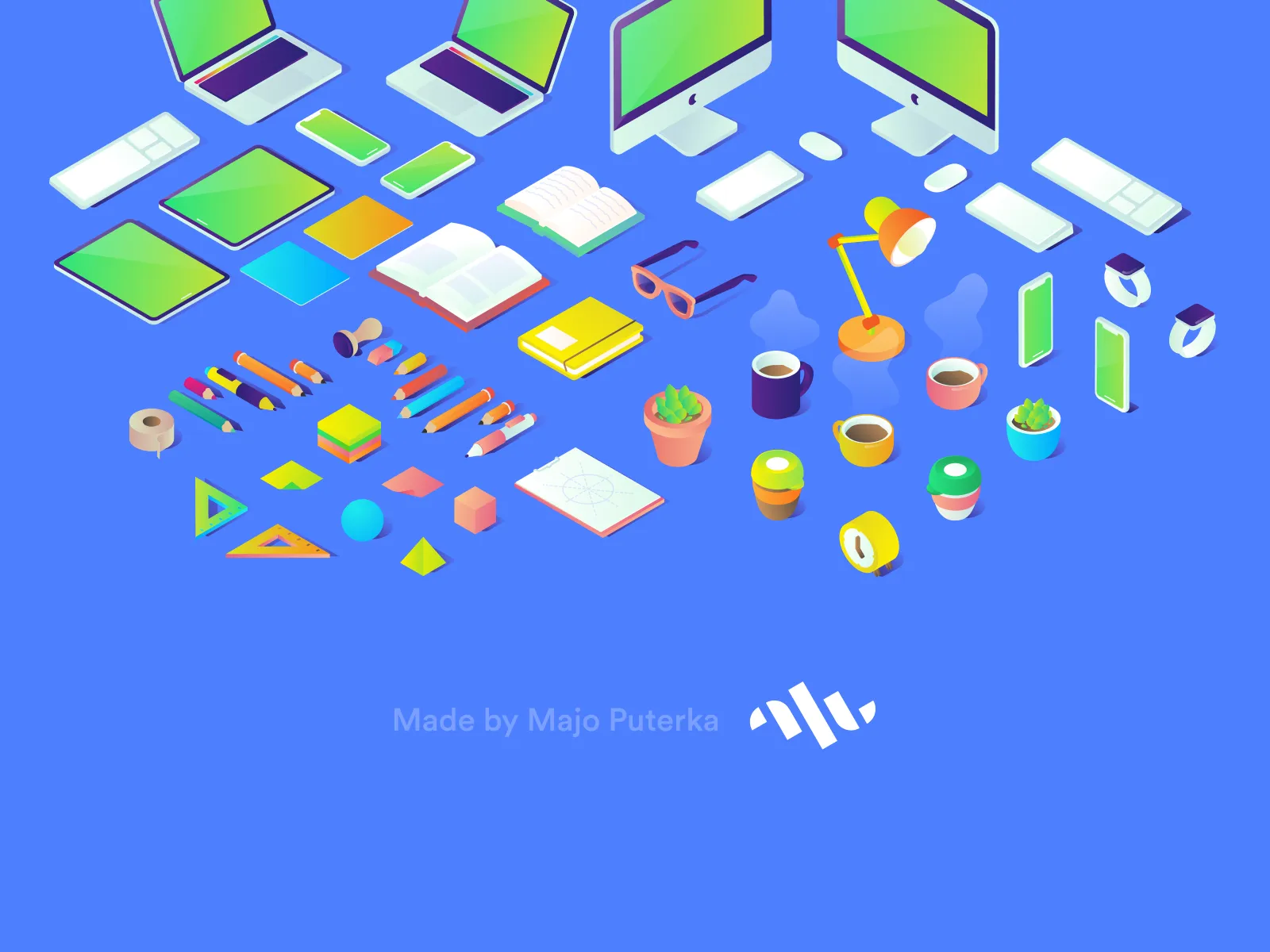 Isometric Illustrations for Figma and Adobe XD No 4