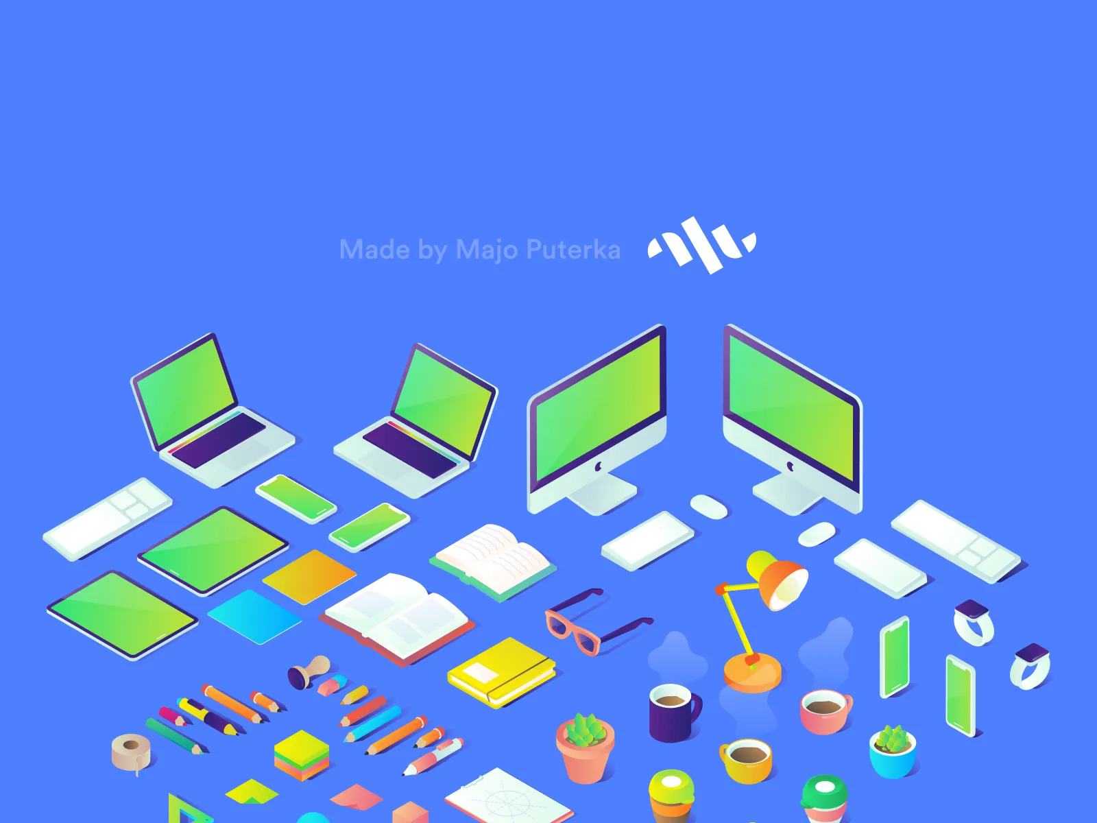 Isometric Illustrations for Figma and Adobe XD No 5