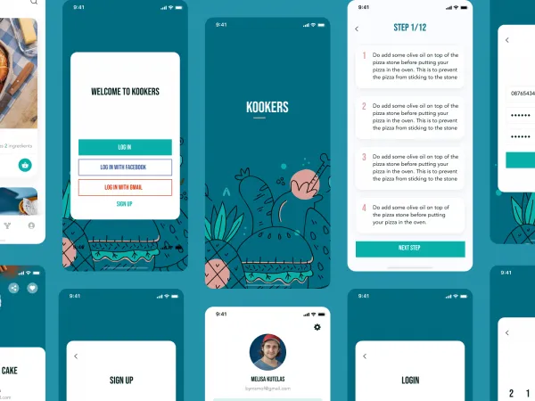 Kookers App for Figma and Adobe XD