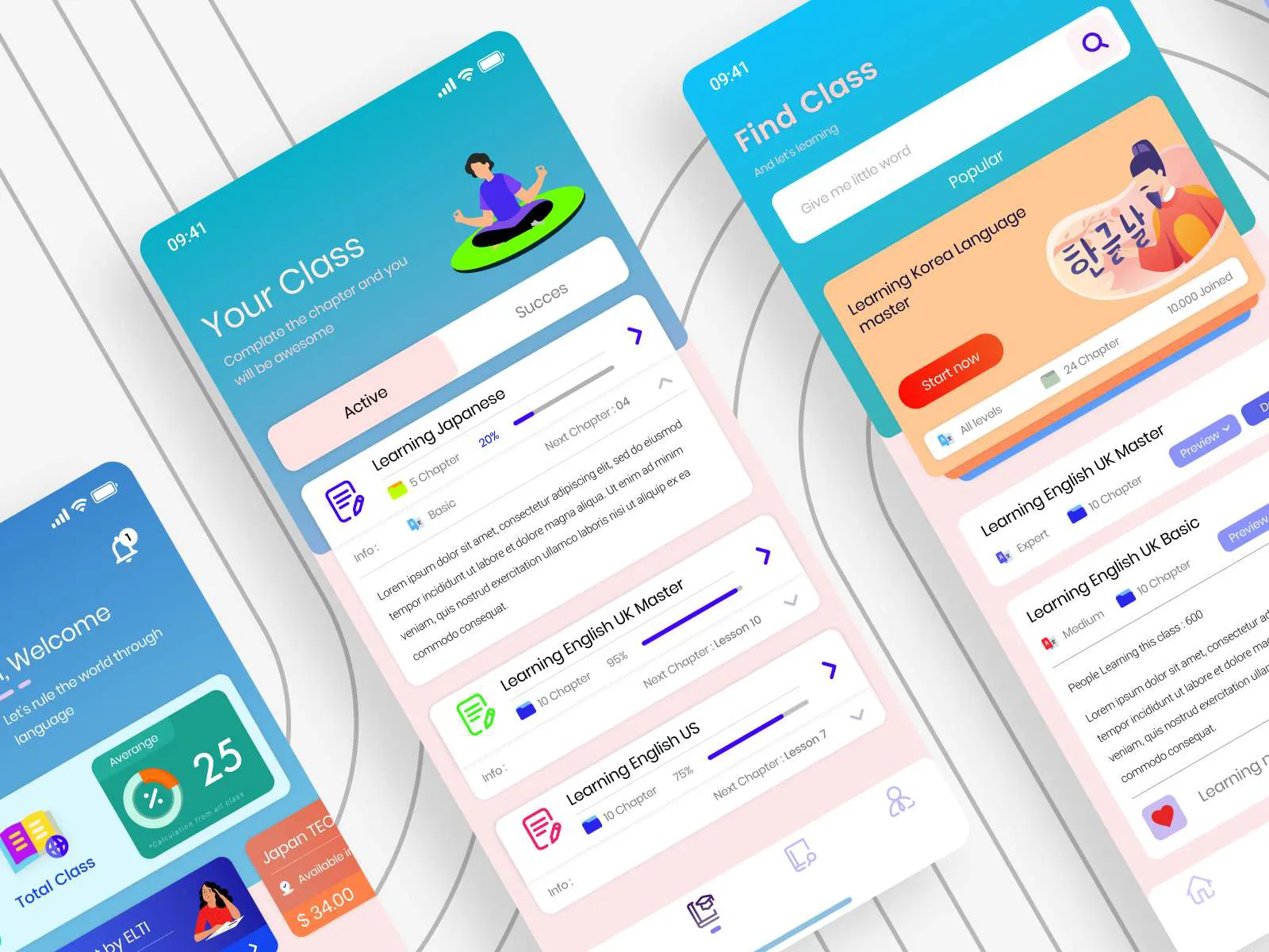 Language Learning App for Figma and Adobe XD No 5