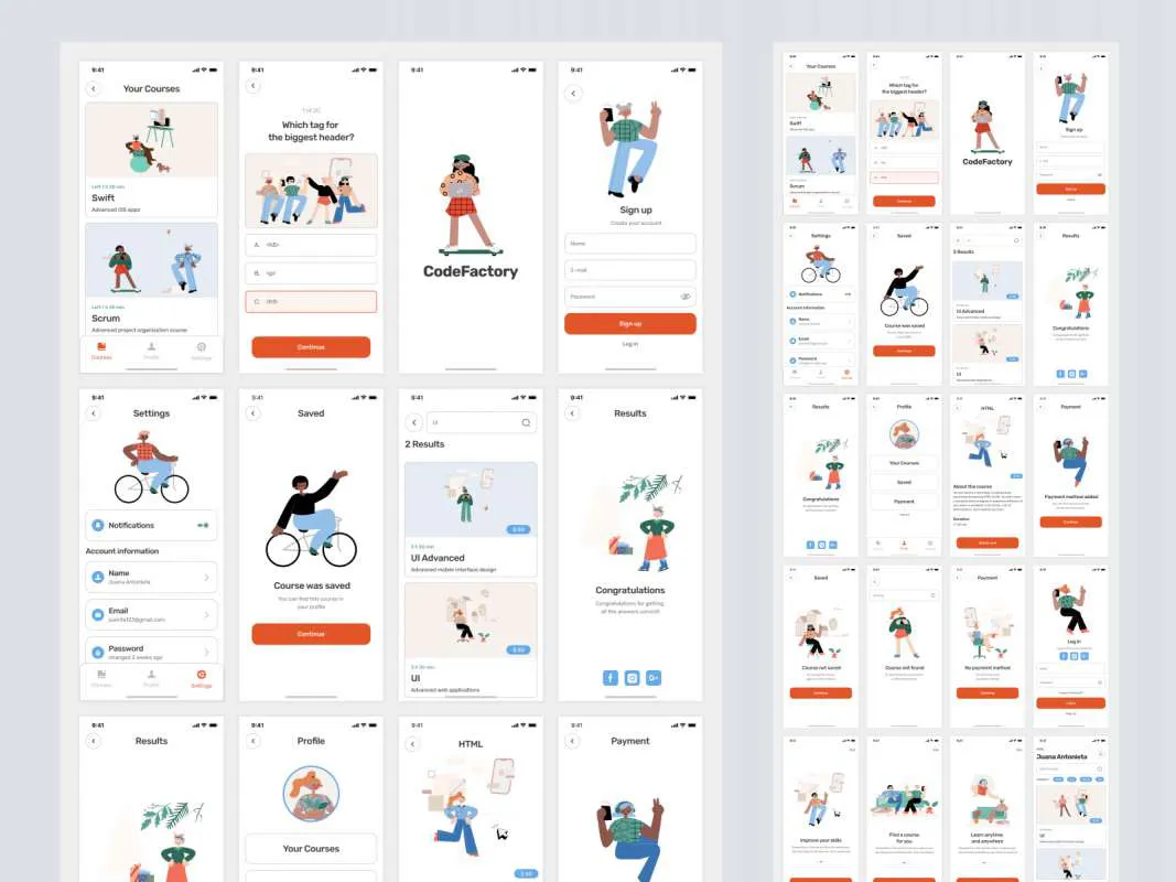Learning Free Mobile App for Figma for Figma and Adobe XD