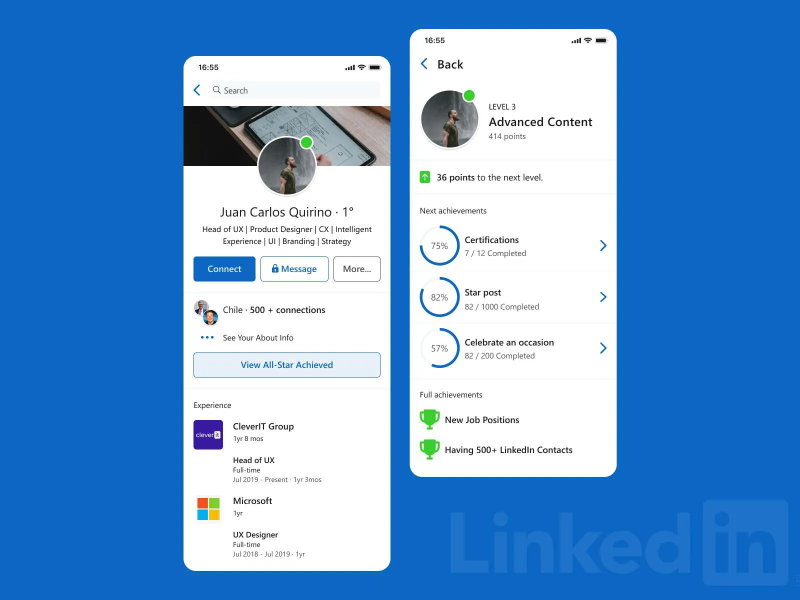 Linkedin Profile for Figma and Adobe XD No 4