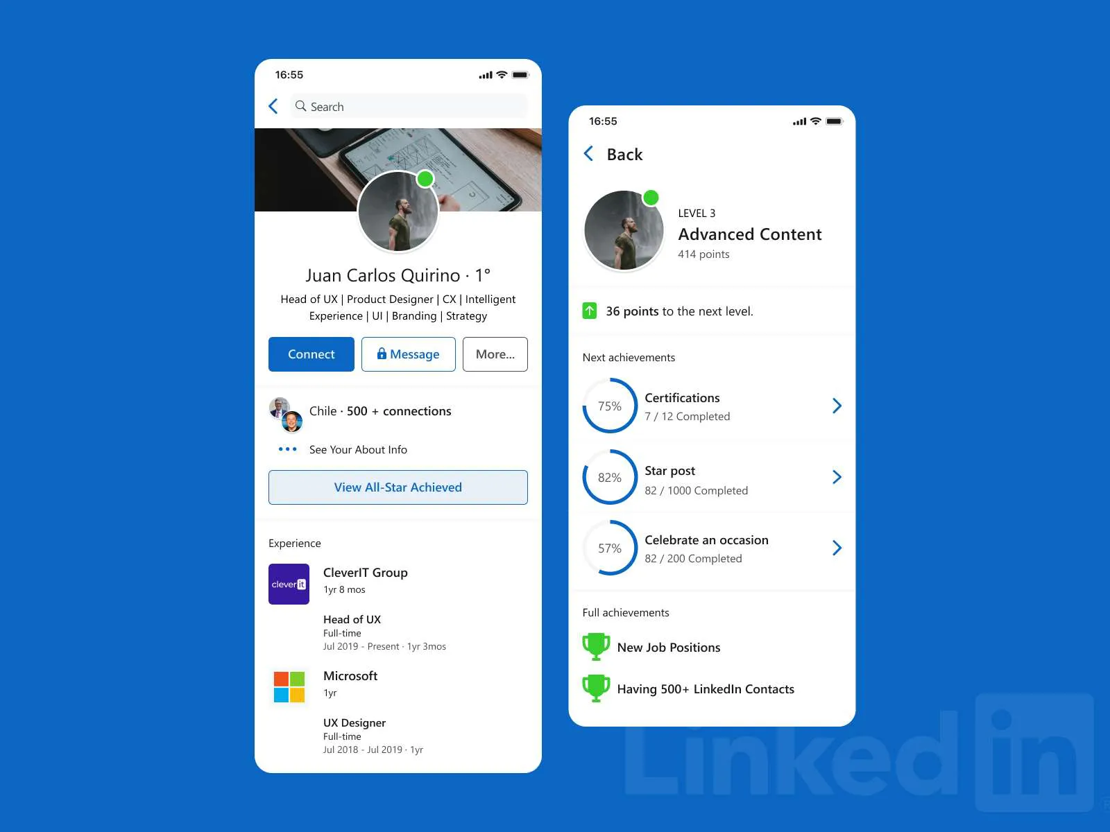 Linkedin Profile for Figma and Adobe XD No 5