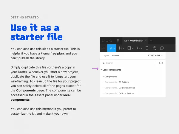 Lo-fi Wireframe Kit for Figma and Adobe XD
