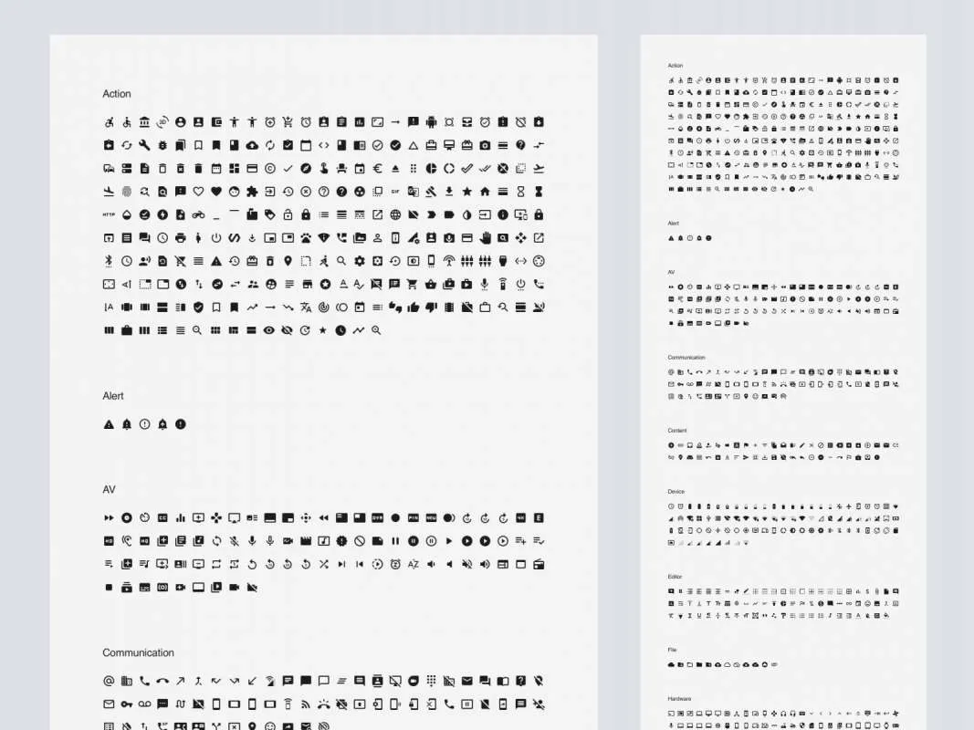 Material Icons Library for Figma and Adobe XD