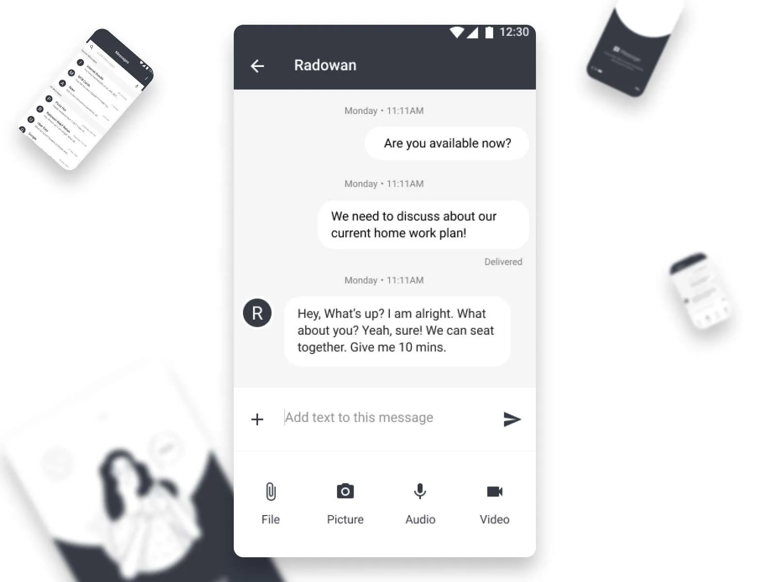 Messaging App UI Kit for Figma and Adobe XD No 4