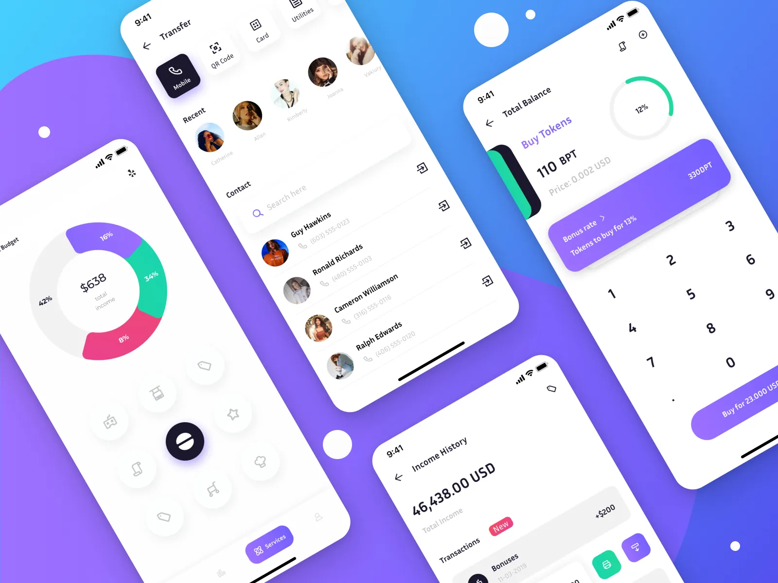 Mobile Banking UI Kit for Figma and Adobe XD No 4