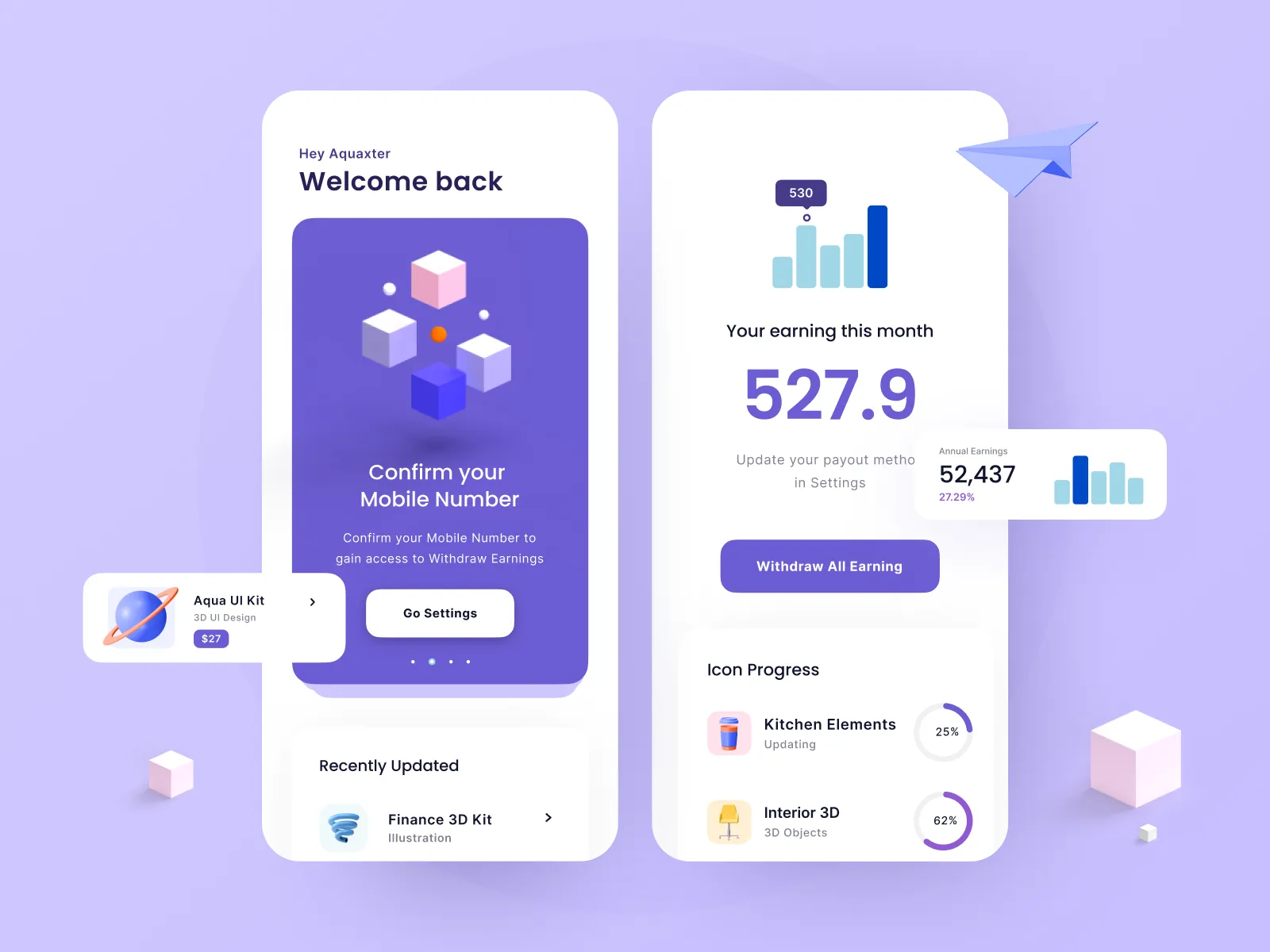 Money Management App for Figma and Adobe XD No 2