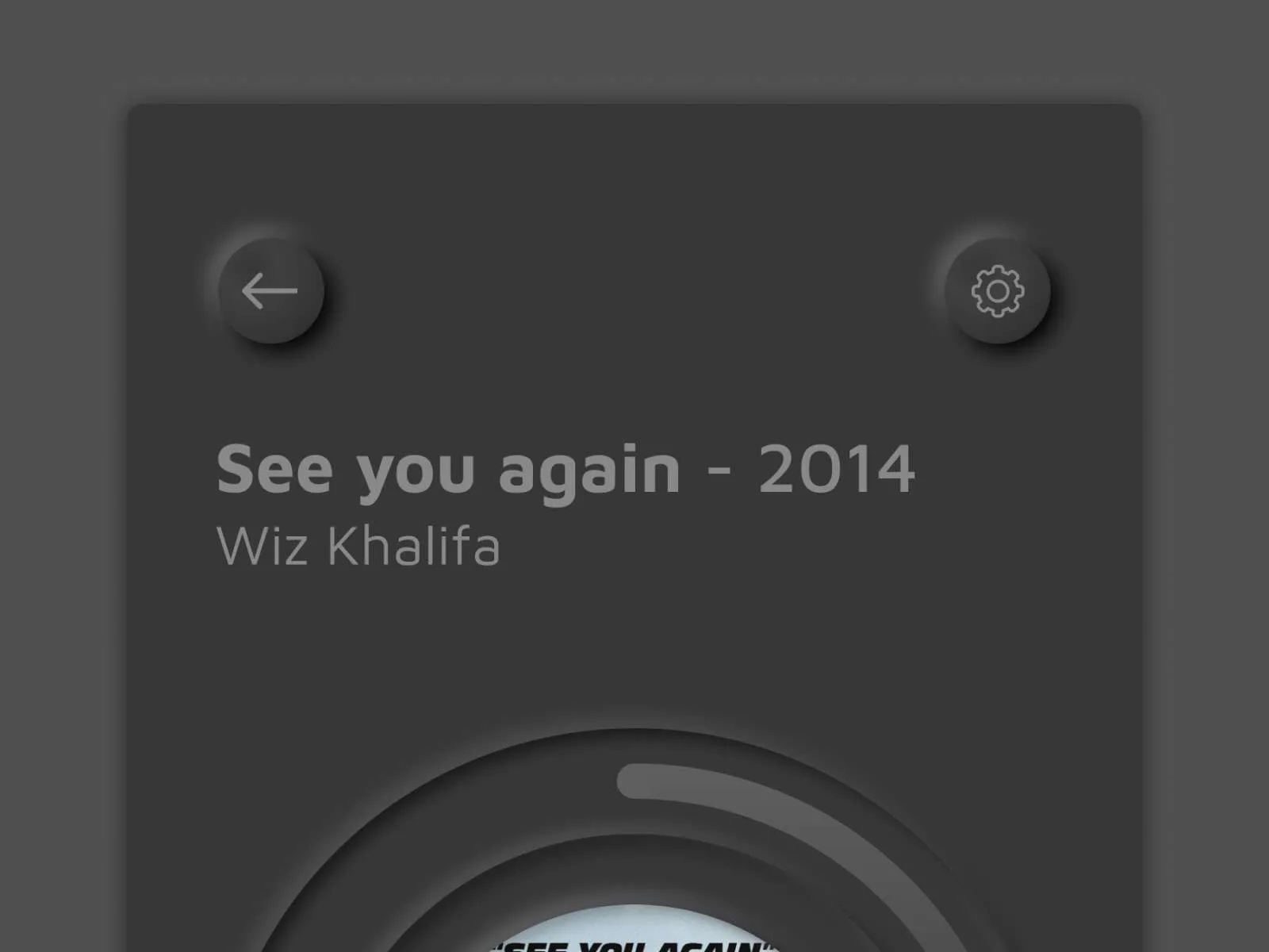 Neomorphism Dark Mode Play Music for Figma and Adobe XD No 2