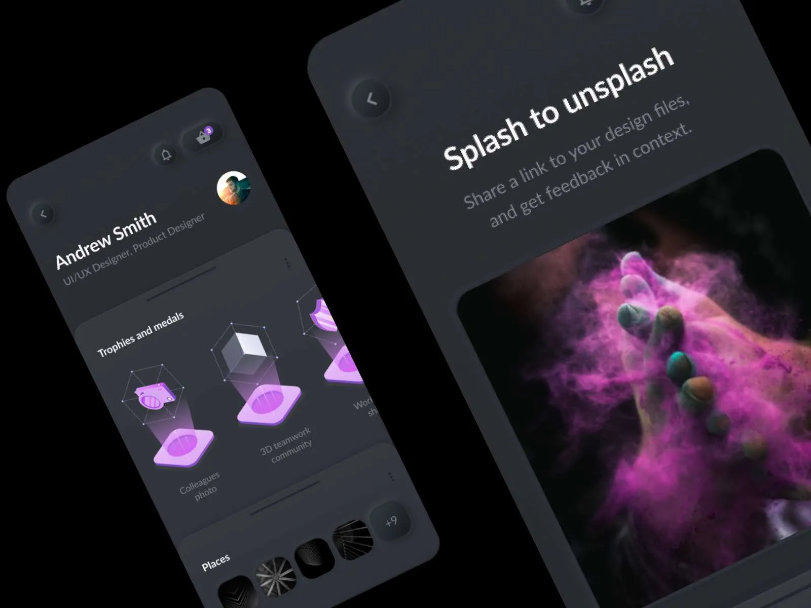 Neumorphic Dark Elements for Figma and Adobe XD No 2