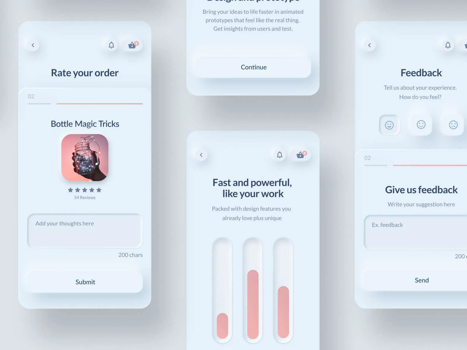 Neumorphic Light Elements for Figma and Adobe XD No 4