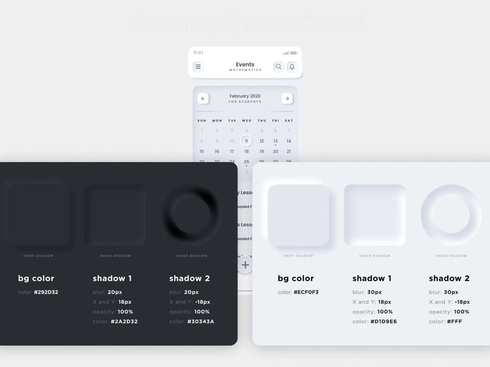 Neumorphism UI Trend for Figma and Adobe XD No 2