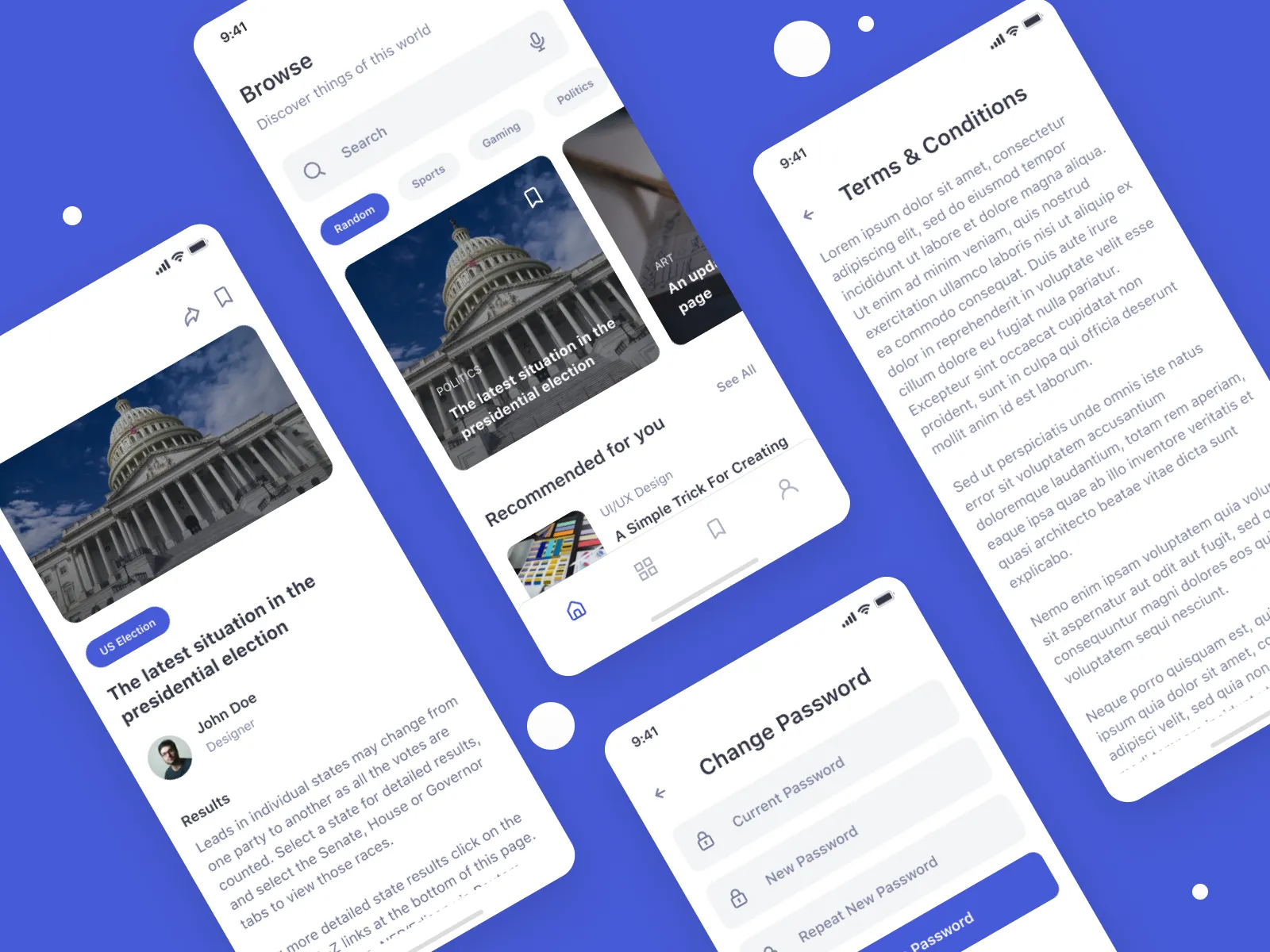 News App UI Kit for Figma and Adobe XD No 4