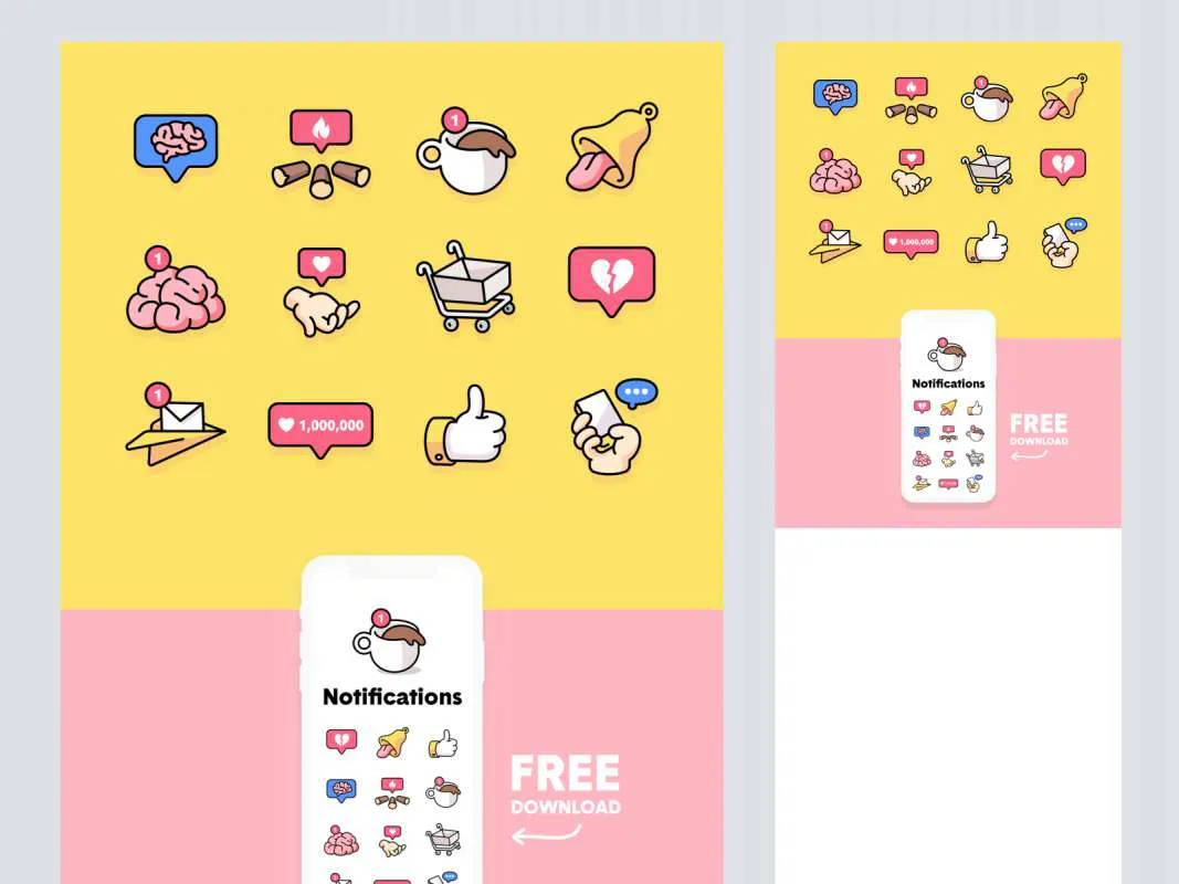Notification Icons for Figma and Adobe XD