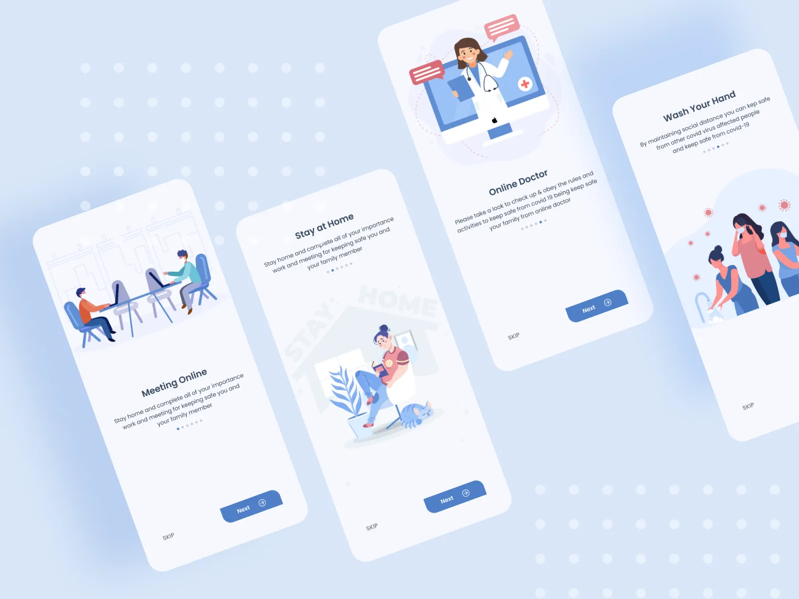 Onboarding Screen for COVID-19 App for Figma and Adobe XD No 4