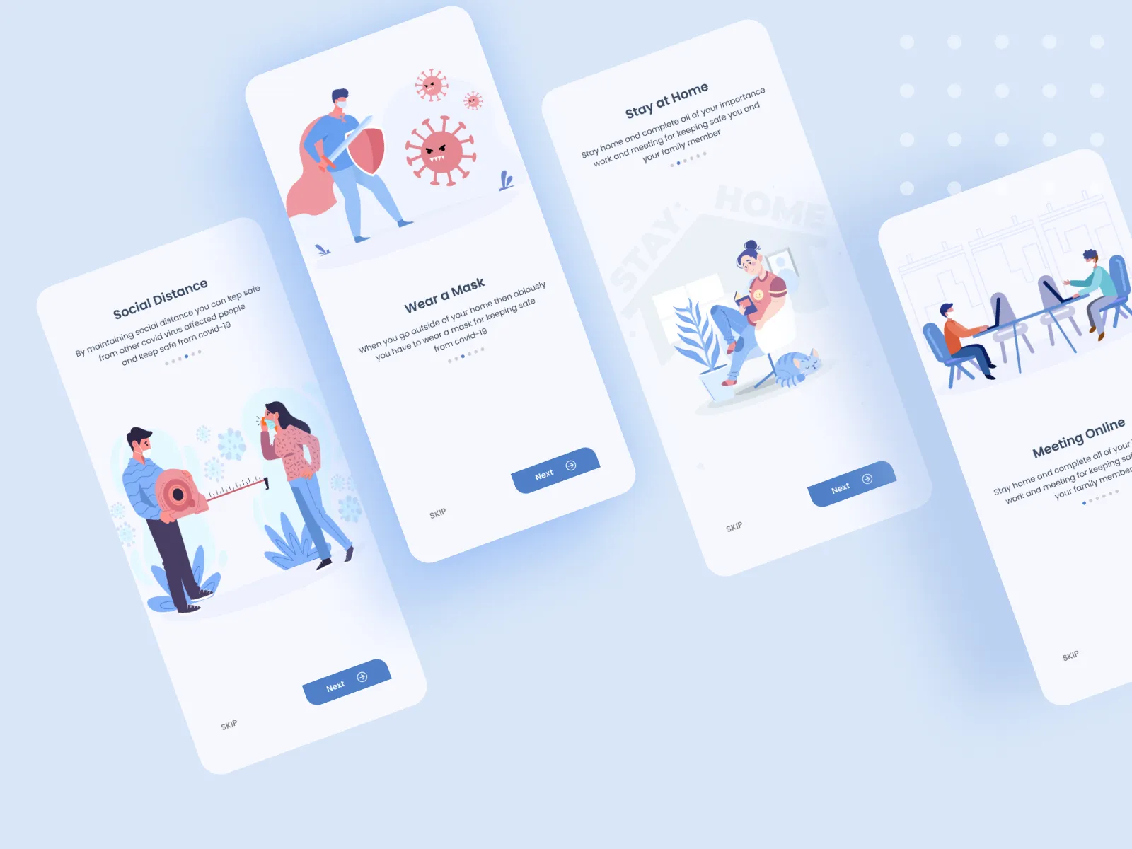 Onboarding Screen for COVID-19 App for Figma and Adobe XD No 4