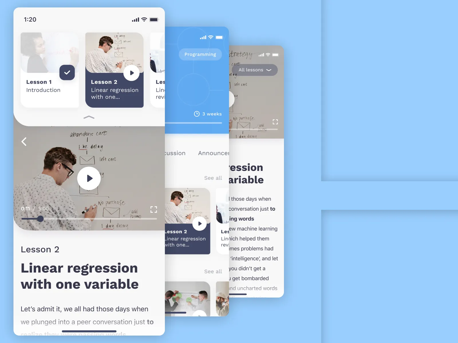 Online Courses Platform for Figma and Adobe XD No 2