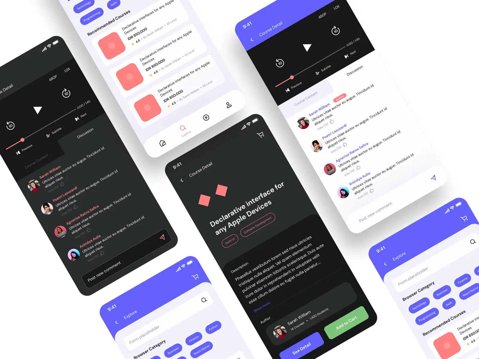 Online Learning UI Kit for Figma and Adobe XD No 5