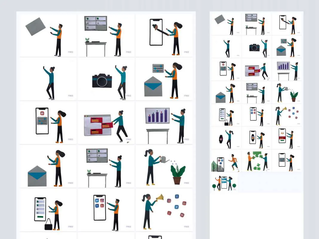 Paper Illustrations for Figma and Adobe XD