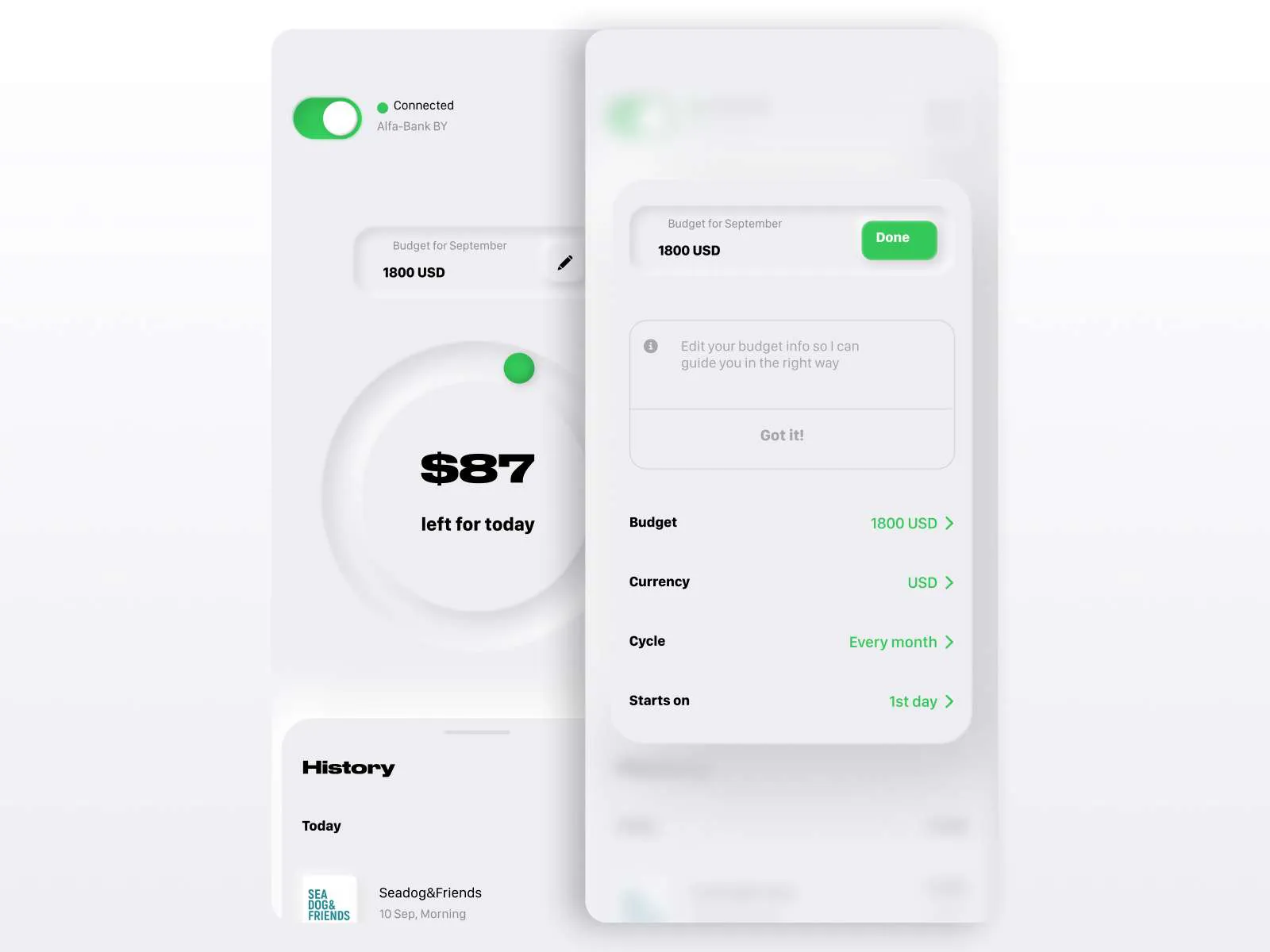 Personal Finance Neumorphism for Figma and Adobe XD No 4