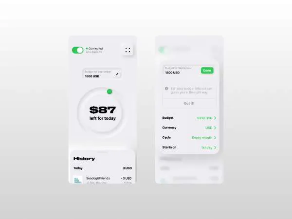 Personal Finance Neumorphism for Figma and Adobe XD