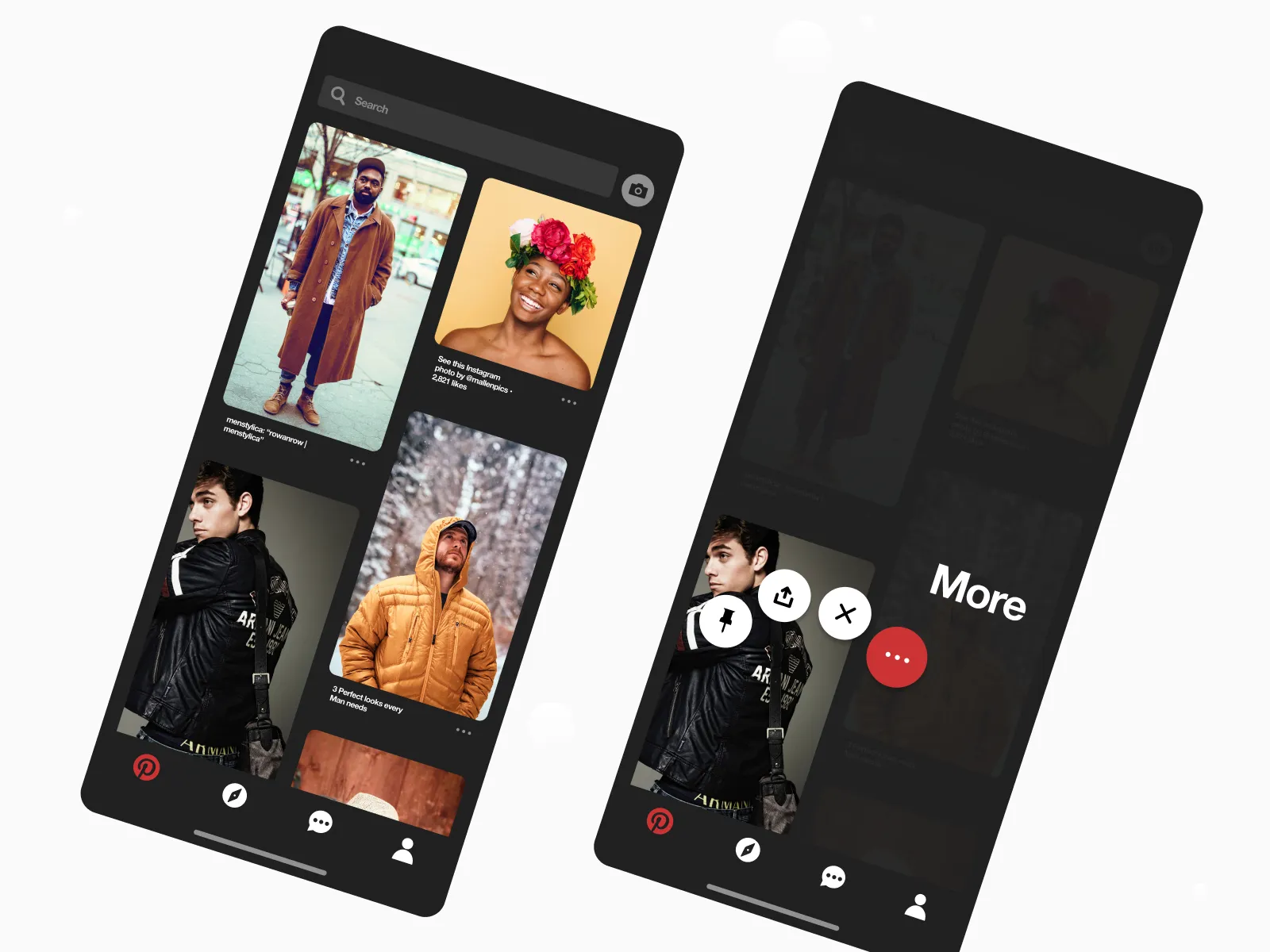 Pinterest Dark for Figma and Adobe XD No 2