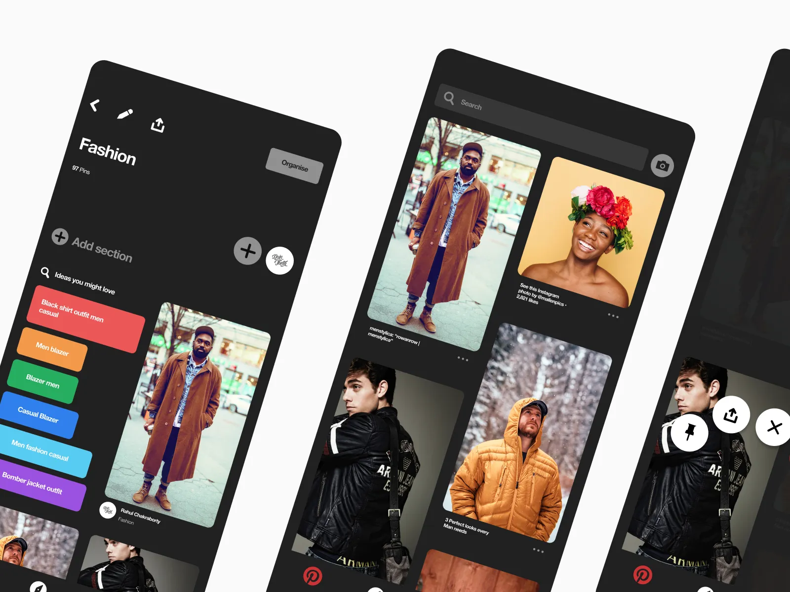 Pinterest Dark for Figma and Adobe XD No 4