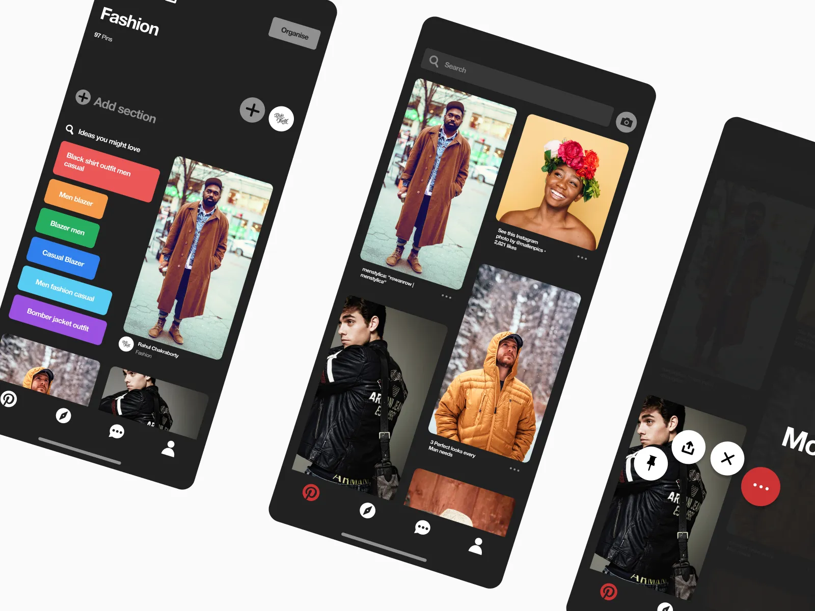 Pinterest Dark for Figma and Adobe XD No 5