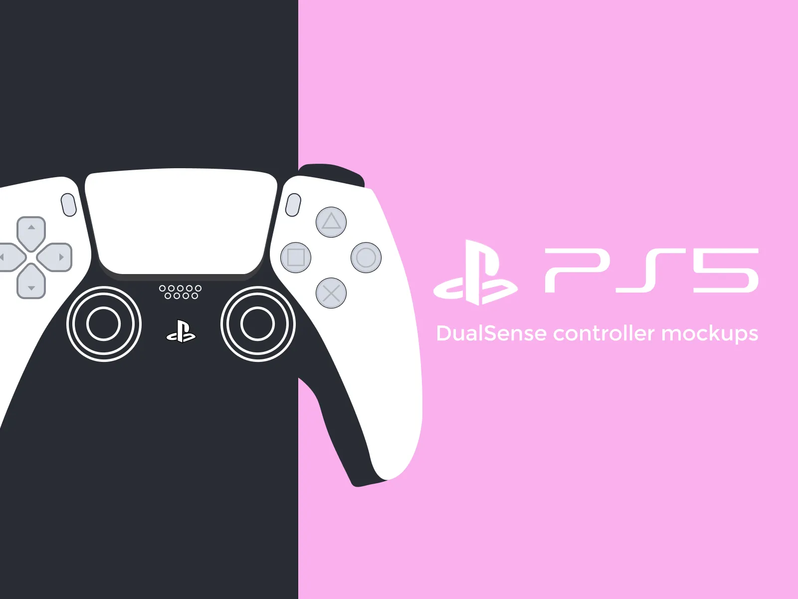 PlayStation 5 Controller Mockup for Figma and Adobe XD No 4