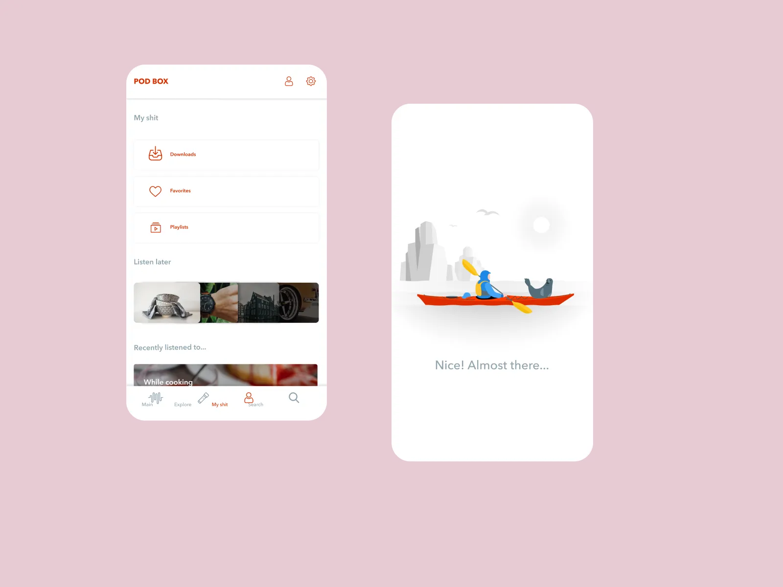 Podcast App Template for Figma and Adobe XD No 4