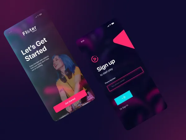 Radio App Concept for Figma and Adobe XD