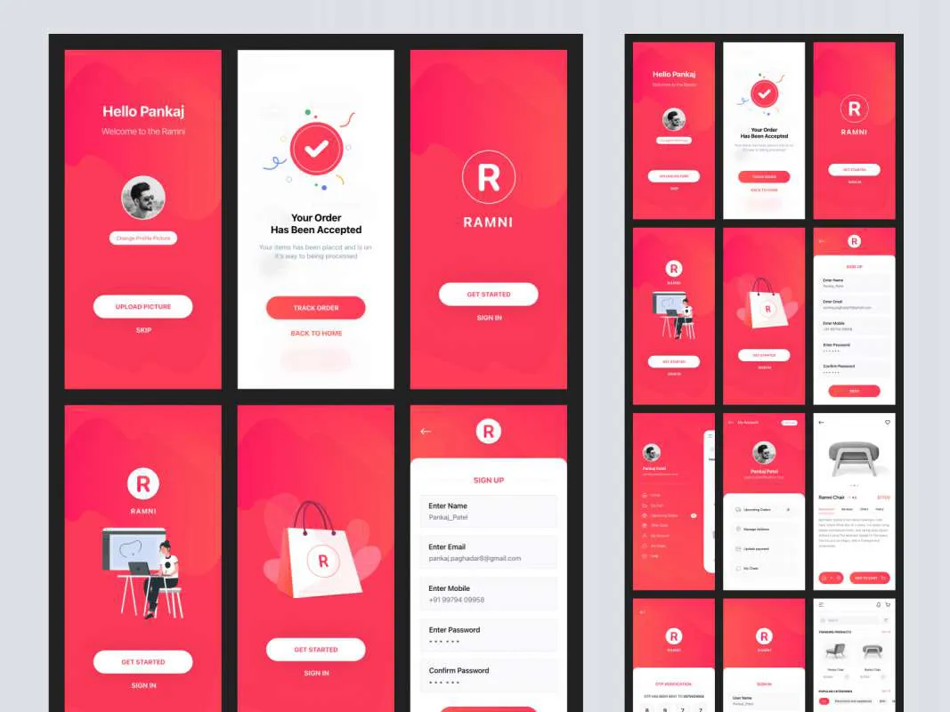 Ramni - Free eCommerce UI Kit for Adobe XD for Figma and Adobe XD