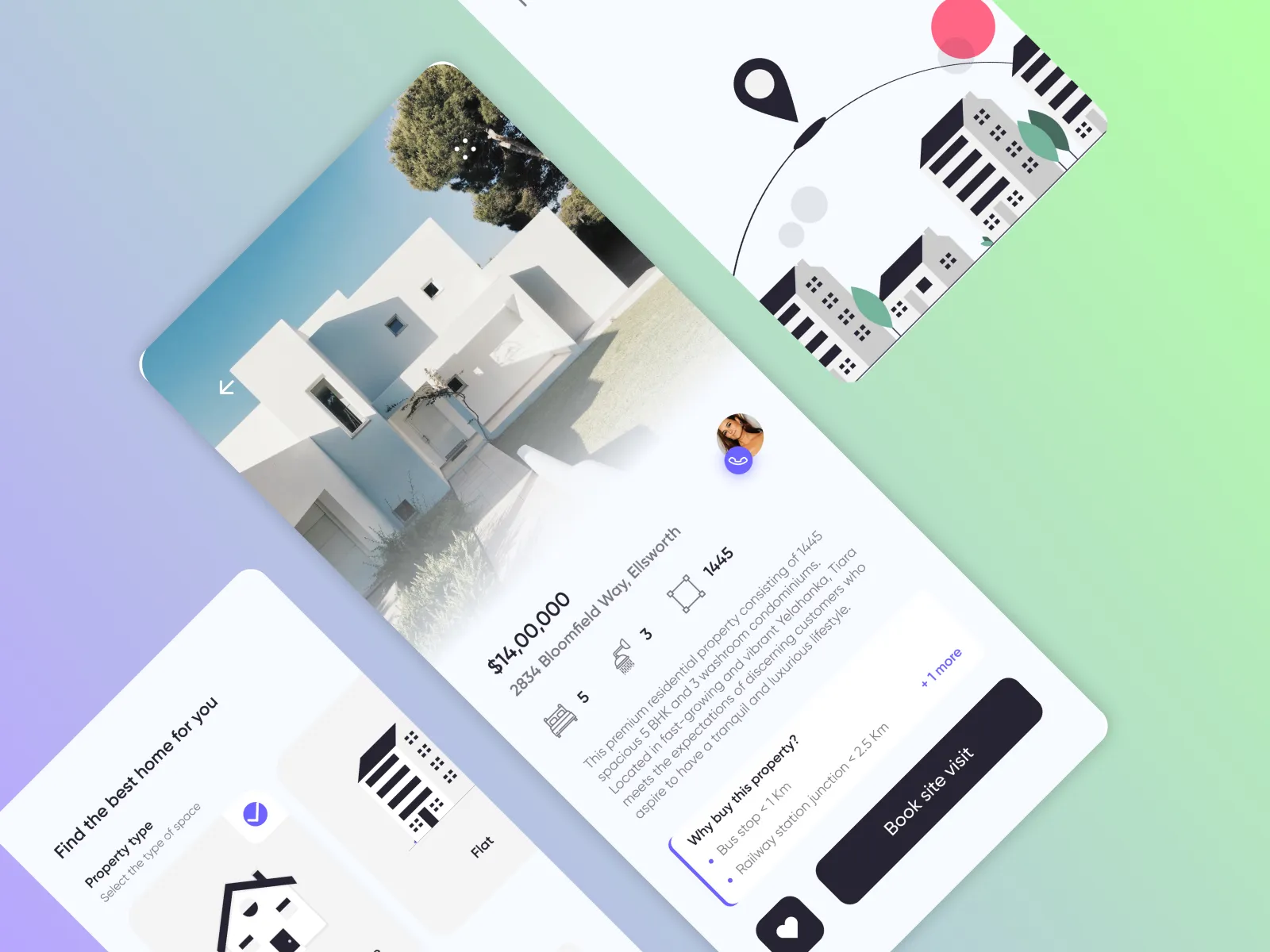 Real Estate Concept UI for Figma and Adobe XD No 2