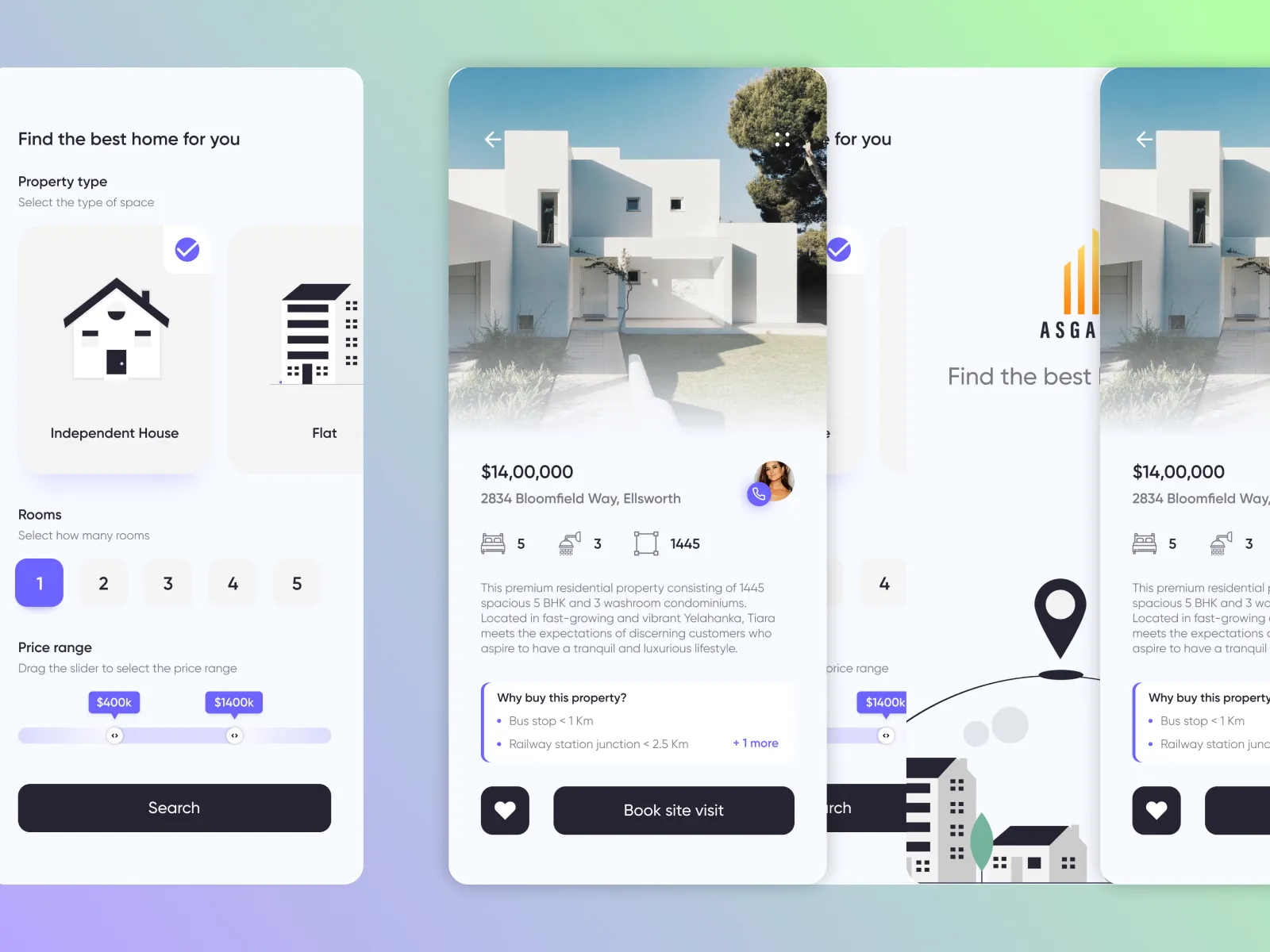 Real Estate Concept UI for Figma and Adobe XD No 4