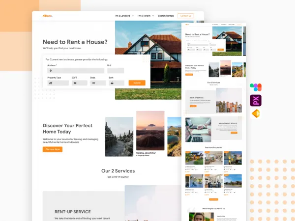 Real Estate Page for Figma and Adobe XD