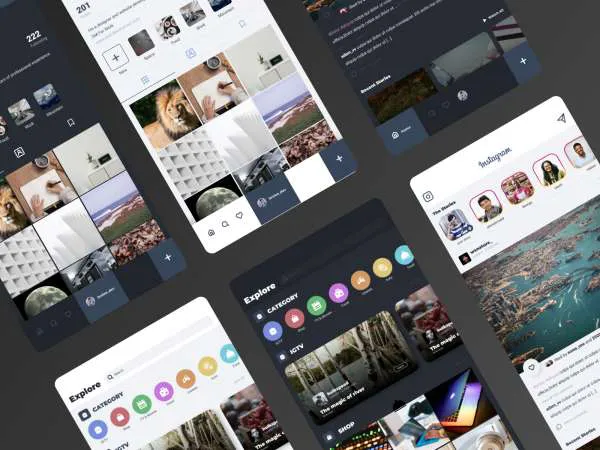 Redesign for Instagram for Figma and Adobe XD