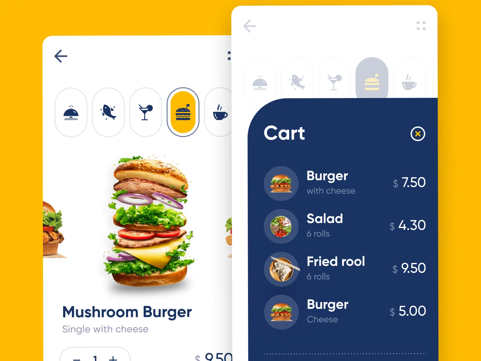 Restaurant iOS App for Figma and Adobe XD No 2