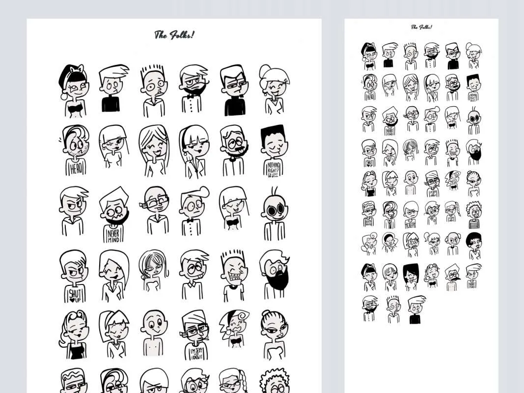 Retroooo Folks Illustrations for Figma and Adobe XD