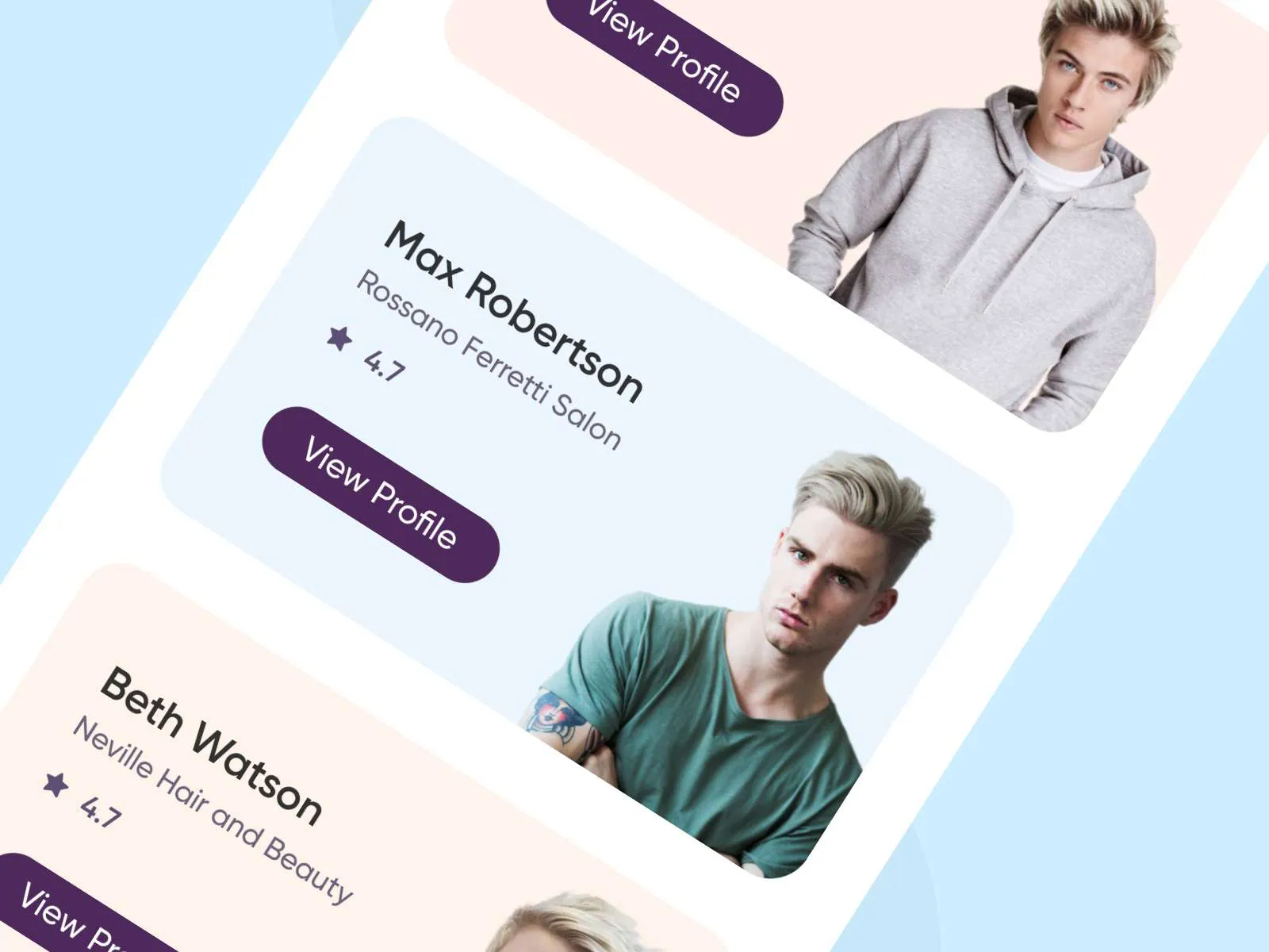 Salon Booking App for Figma and Adobe XD No 4