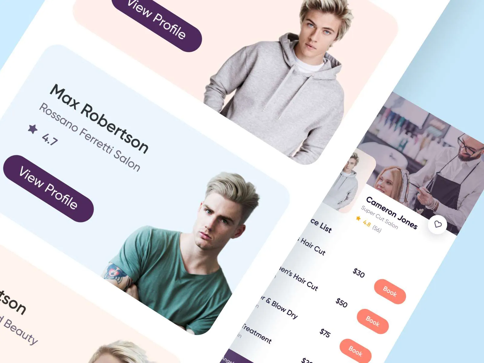 Salon Booking App for Figma and Adobe XD No 5