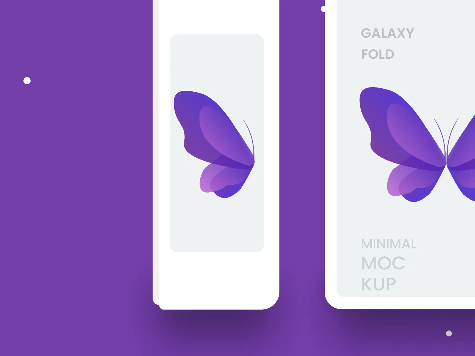 Samsung Galaxy Fold White Mockup for Figma and Adobe XD No 2