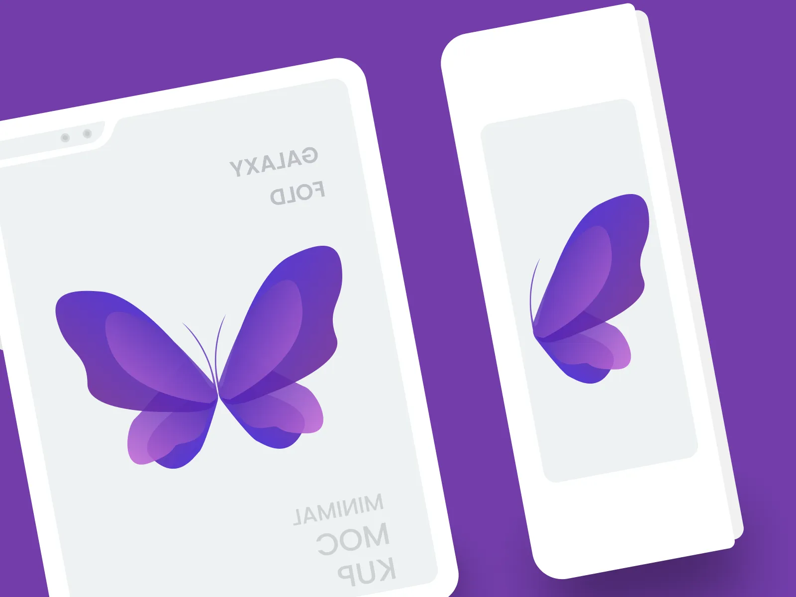 Samsung Galaxy Fold White Mockup for Figma and Adobe XD No 4