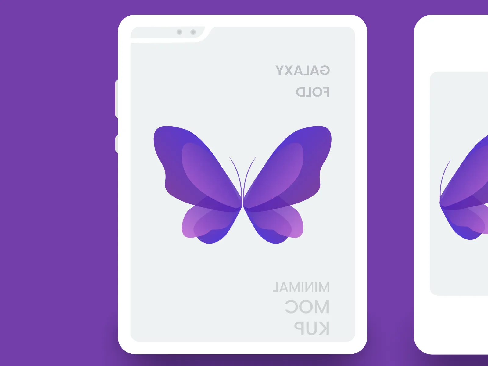 Samsung Galaxy Fold White Mockup for Figma and Adobe XD No 5
